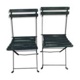 Paire de chaises de jardin pliantes anciennes