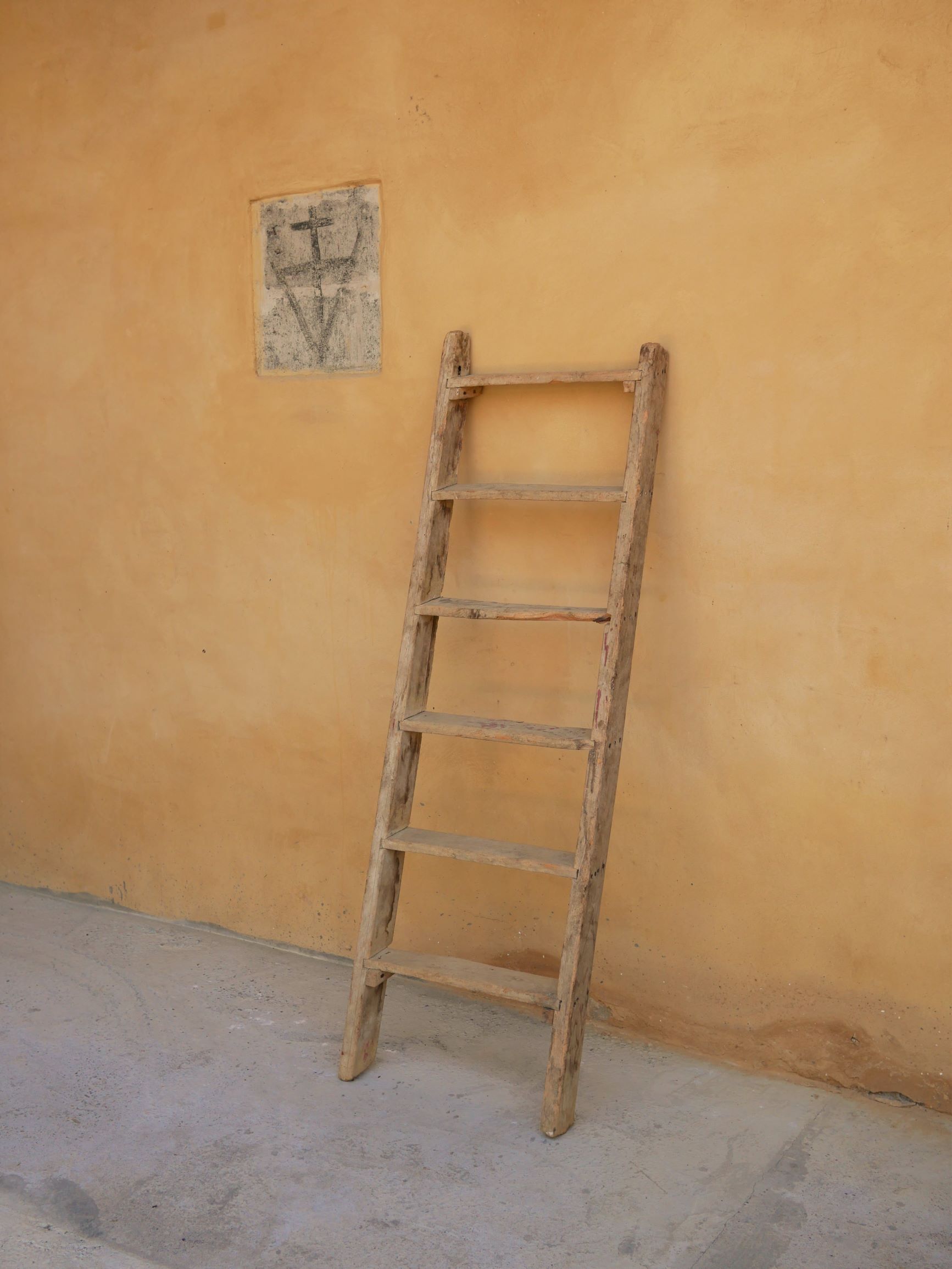 Vintage wooden farm ladder