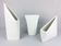 3 vintage ceramic white vases