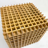 Mid-Century Modern Italian Wooden Cube Lamp, 1960s