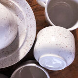Set of 6 cups with its 6 speckled subcups