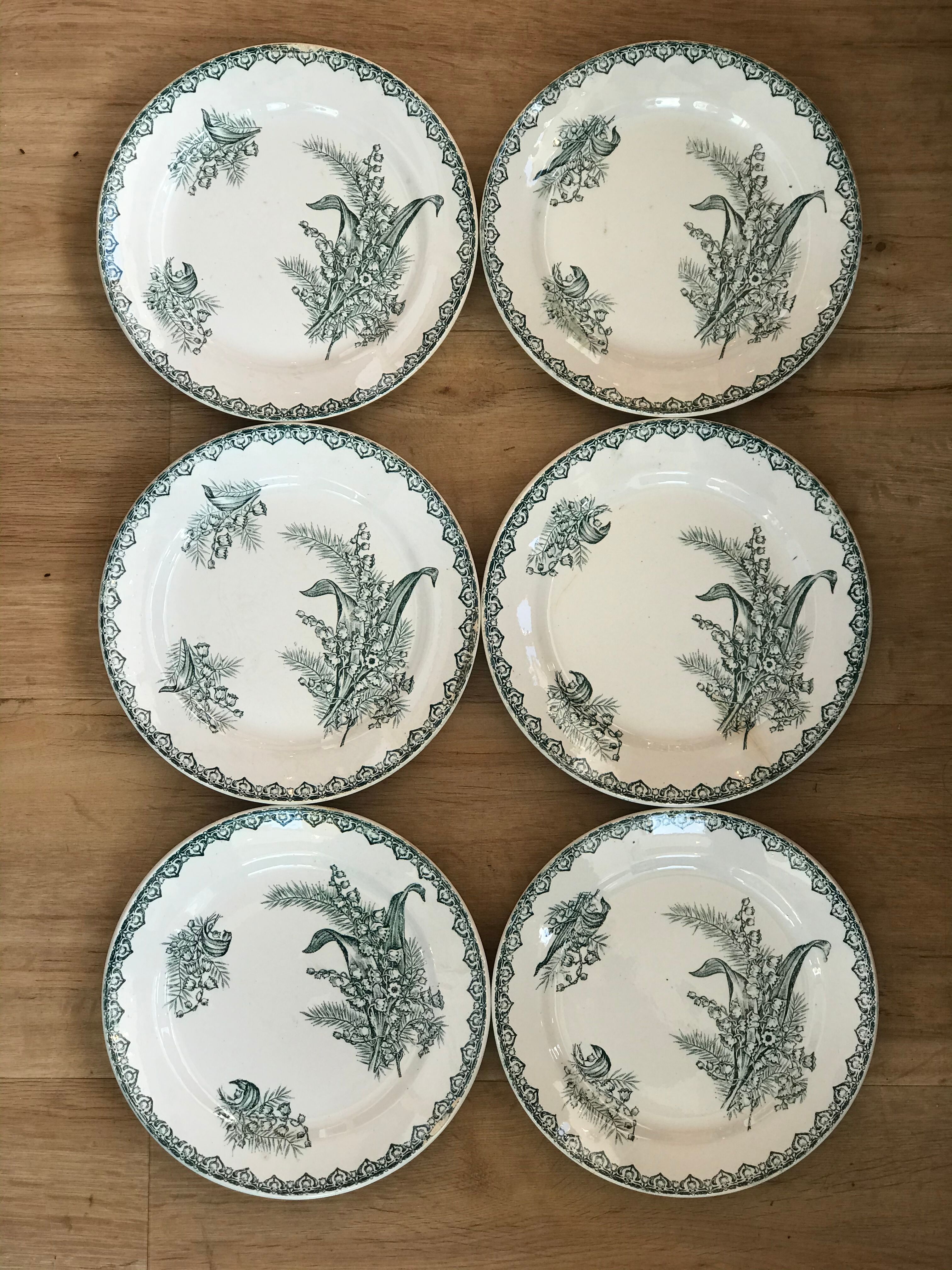 6 assiettes anciennes