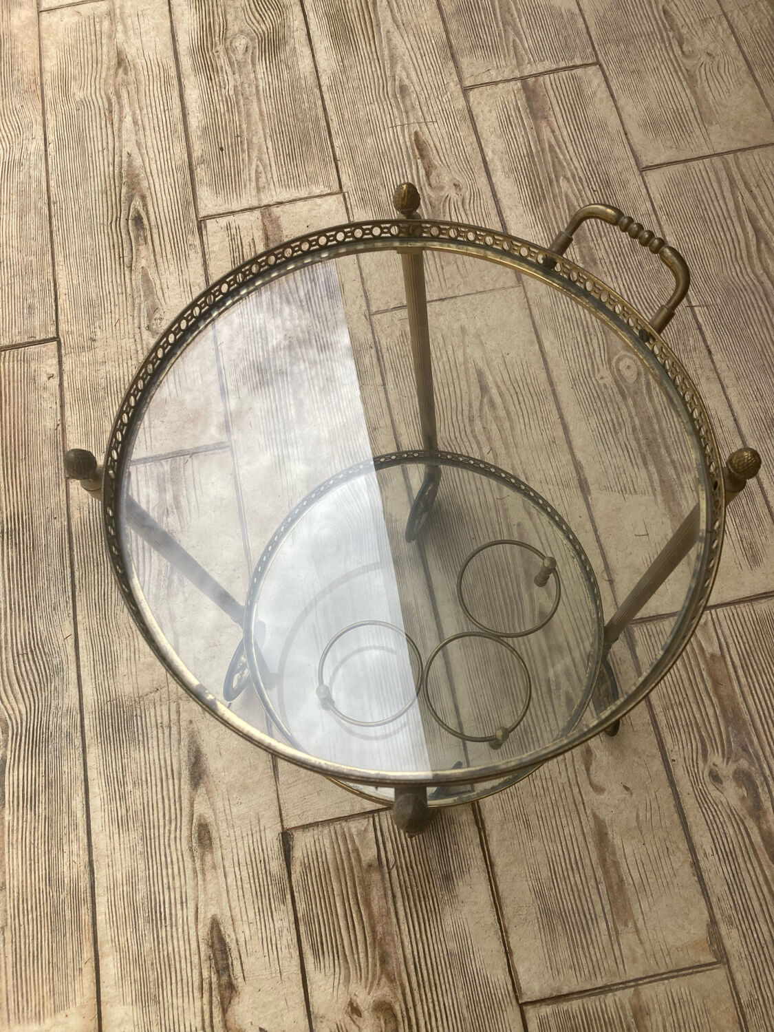 Brass and glass service