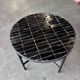 Round coffee table in black zellige – 60 cm artisanal Moroccan design