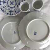 Breakfast coquetiers and porcelain plates