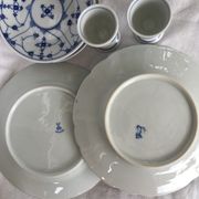 Breakfast coquetiers and porcelain plates