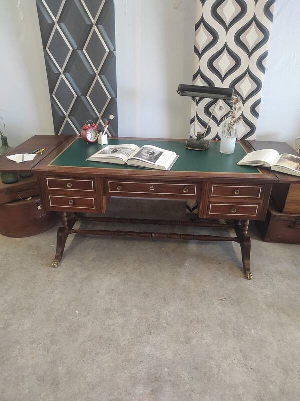 Double-sided mahogany empire desk