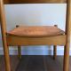 Set of 6 stackable chairs in fir wood.