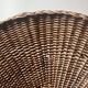 Italian sunflowers armchair in rattan and black metal, 1950s design.