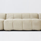 Vintage modular Arflex Strips sofa in beige velvet by Cini Boeri 1970s