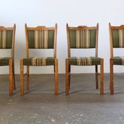 Vintage Danish Brutalist Oak Dining Chairs, Henning Kjærnulf style, 1960s