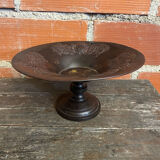 Vintage Metal Fruit Bowl Bordeaux Decorative Moulded Dish #D6