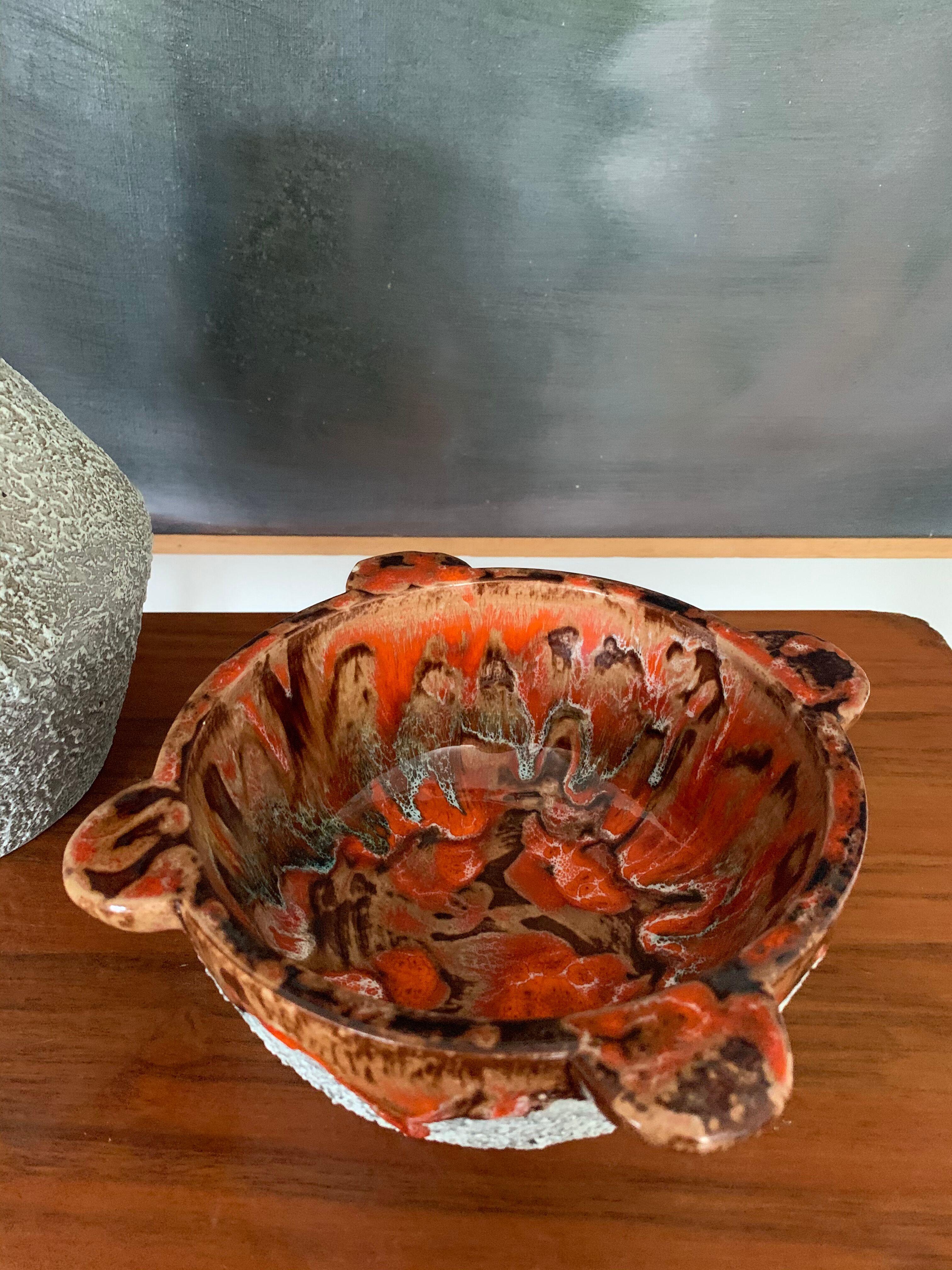 Vintage glazed pitcher and mortar duo