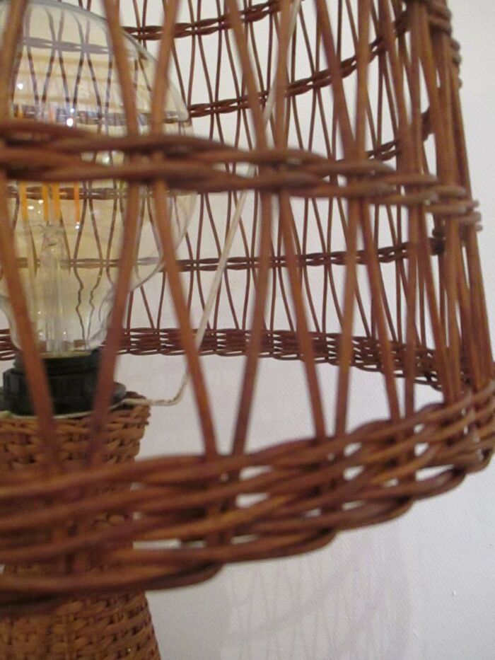 1960 Wicker Lamp