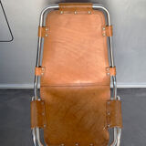 Vintage Chair Les Arcs in leather, published by Dal Vera, 1960s-70s