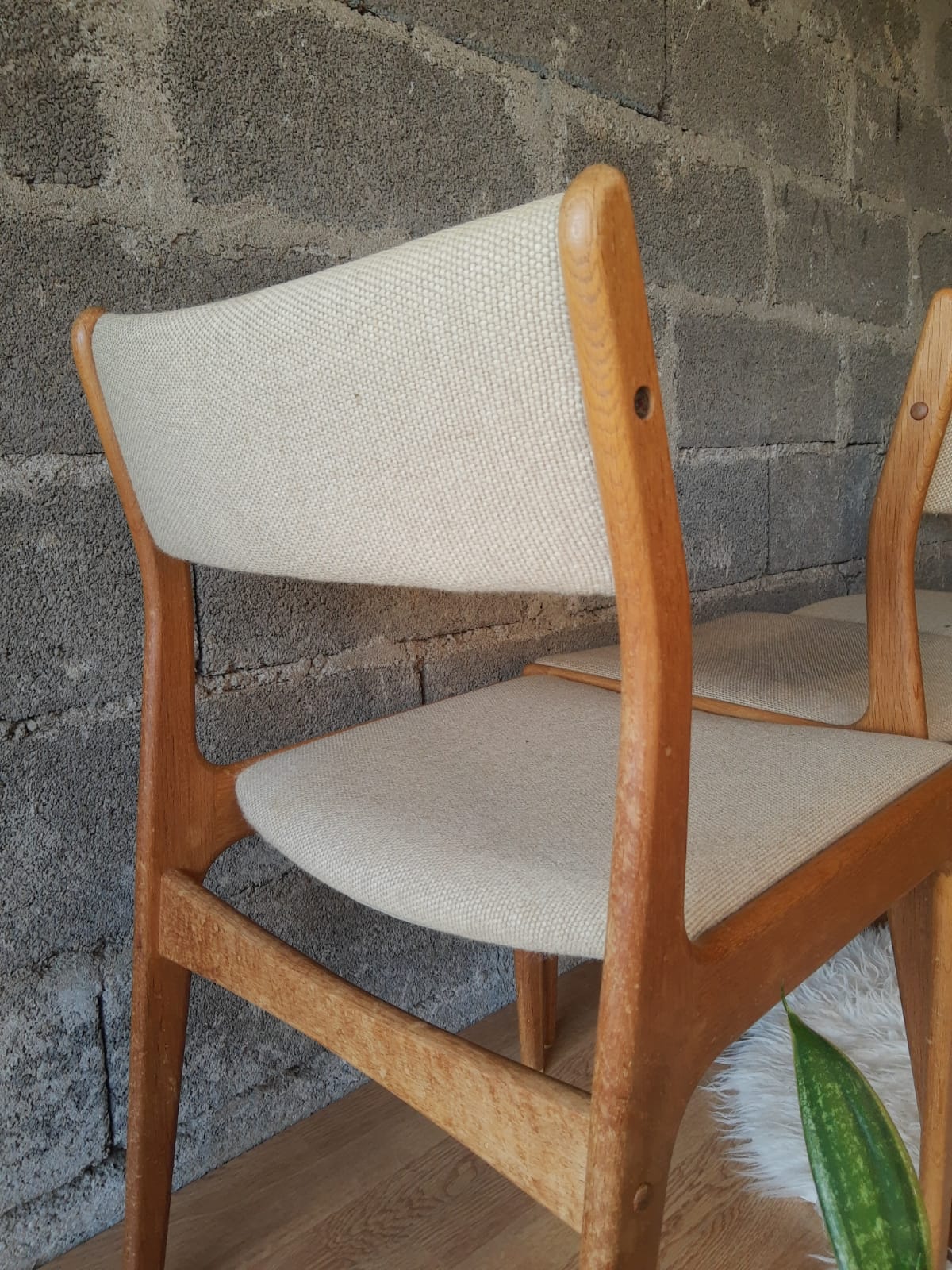 Set of 3 Danish Scandinavian chairs Uldum Mobelfabrik 7171
