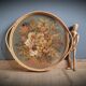 Rattan tray dried flowers