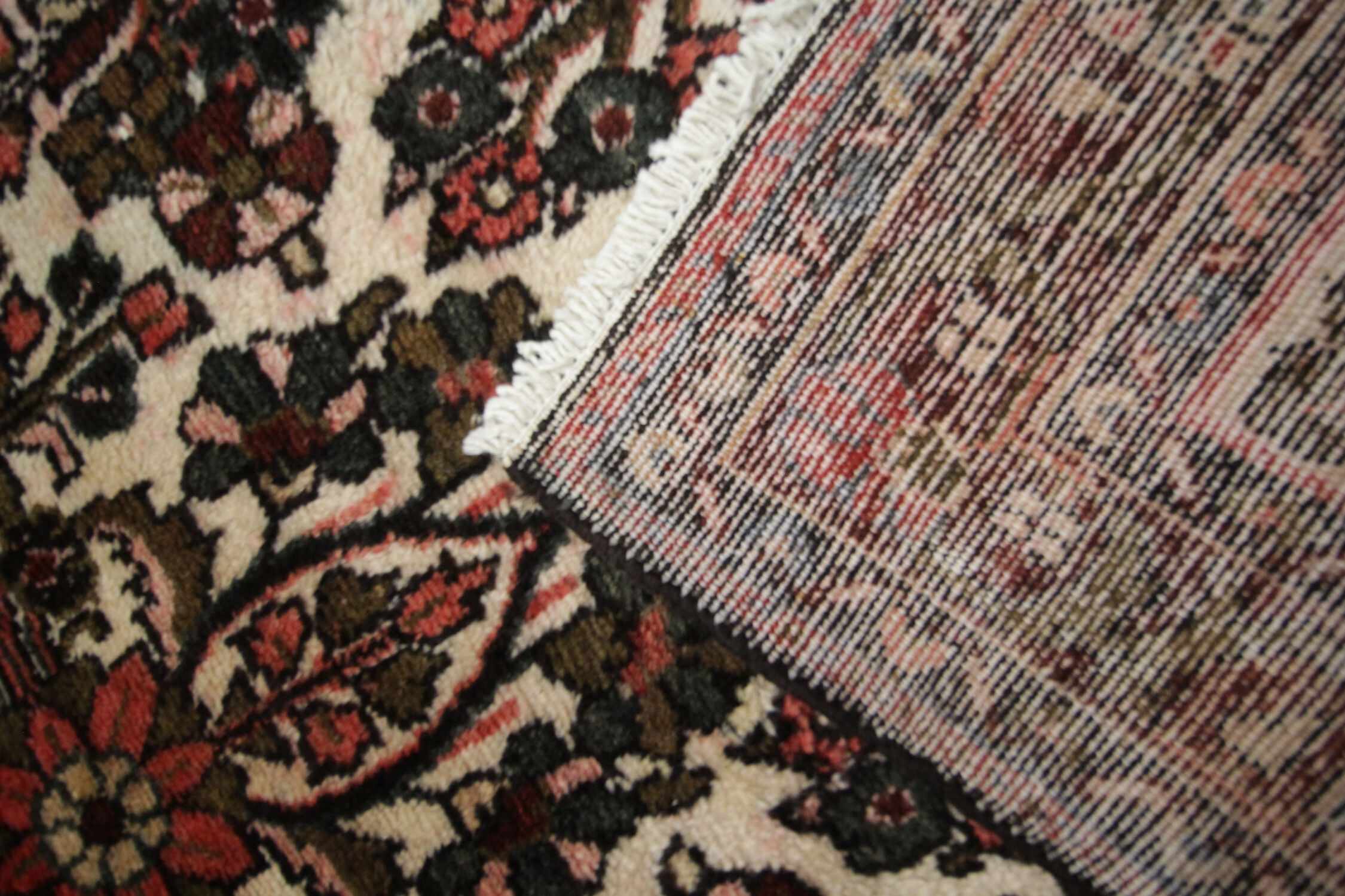 Vintage persian sarough runner rug long hand woven oriental rug- 92x580cm