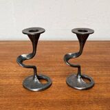 Amadeus candle holders from the Italian Brutalist series by Kurt Jesch for Fratelli Tonini, 1960s, set of 2.