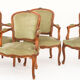 4 fauteuils de style louis xv