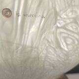 Postmodern White Murano Blown Glass Table Lamp by La Murrina with Murrines Italy