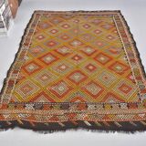 Geometric Turkish Handwoven Kilim Rug sku1628