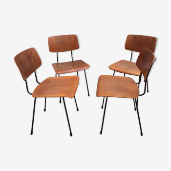 Set de 4 chaises de André Cordemeijer pour Gispen des années 60