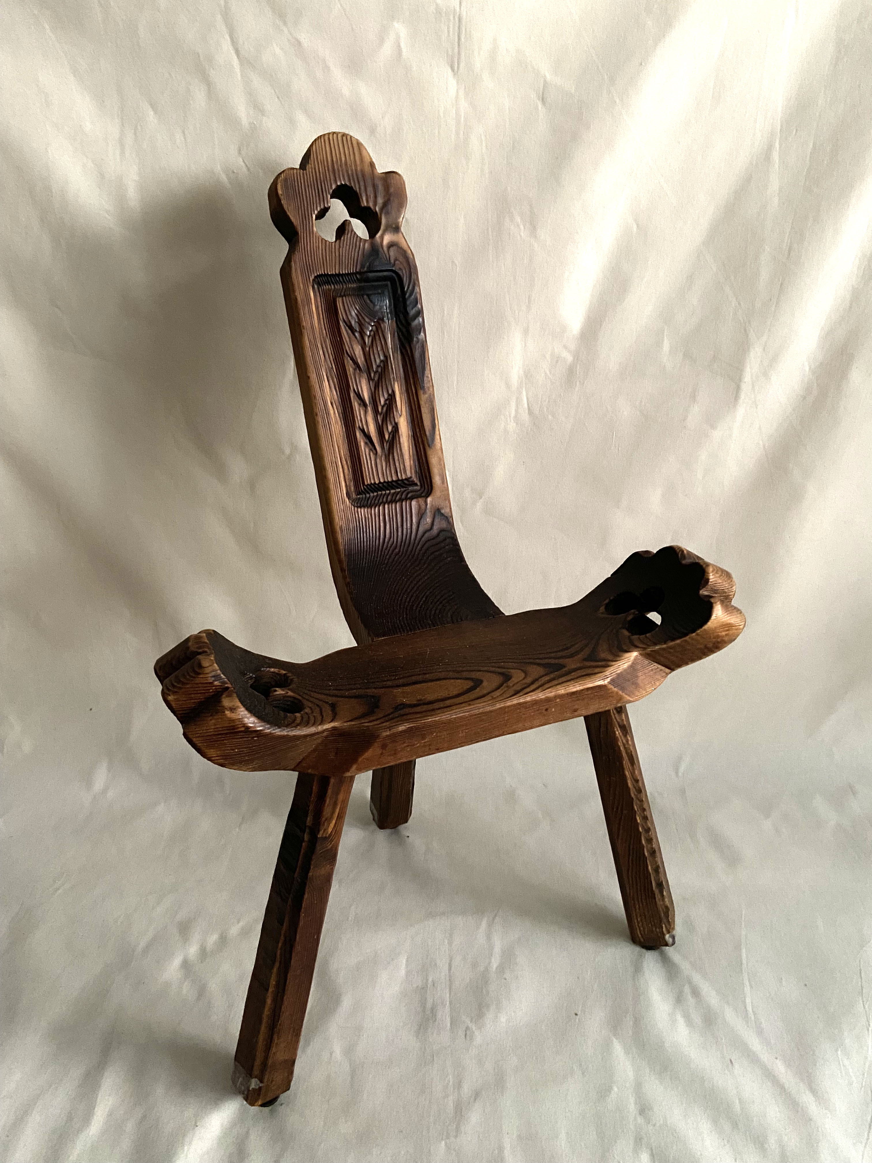 Brutalist tripod chair