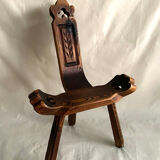Chaise tripode brutaliste