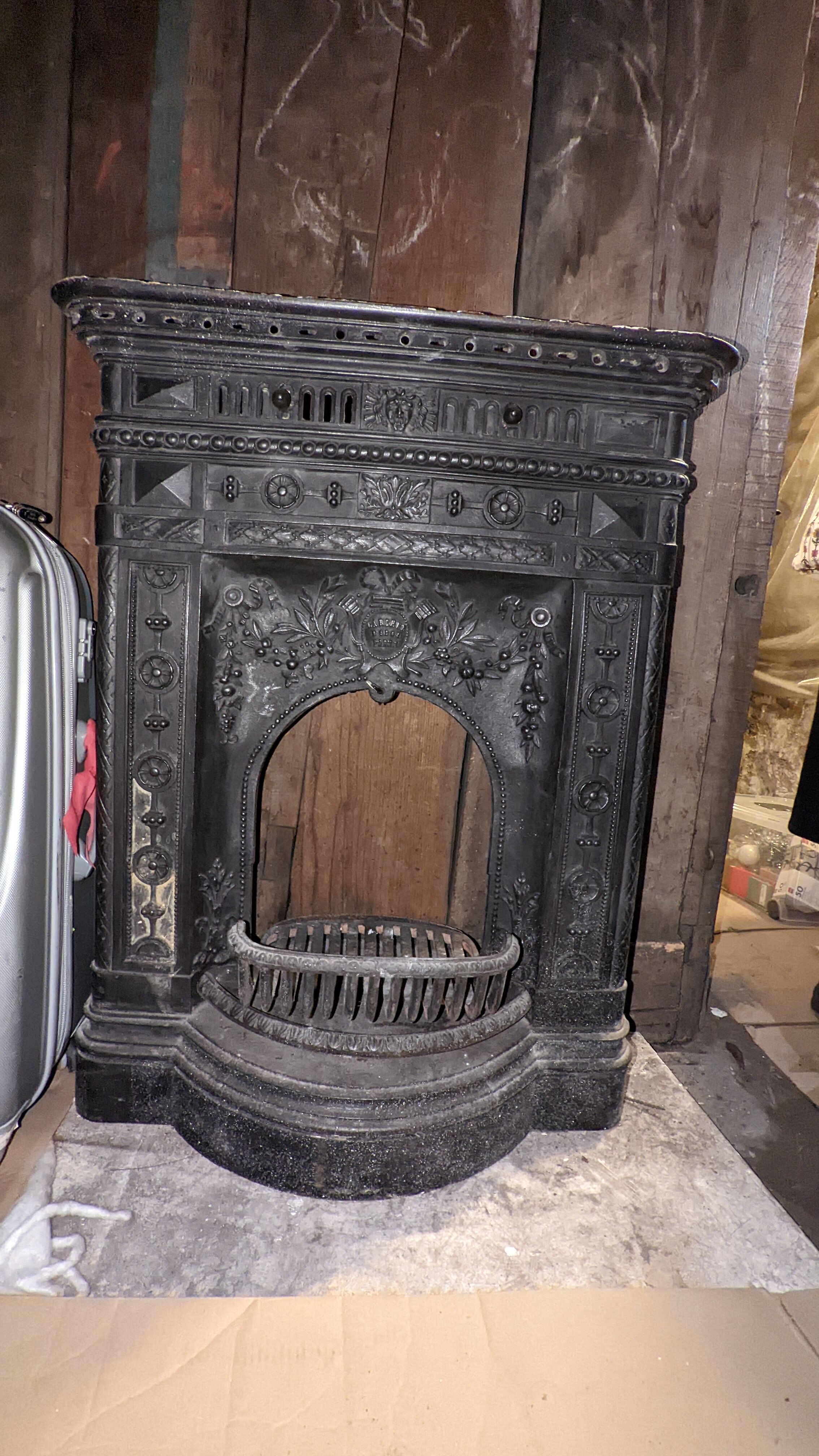 Traditional prussian black marble stove