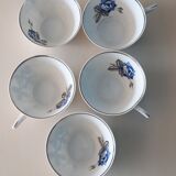 Service of cups and milk jar in fine porcelain from Limoges Art Deco
