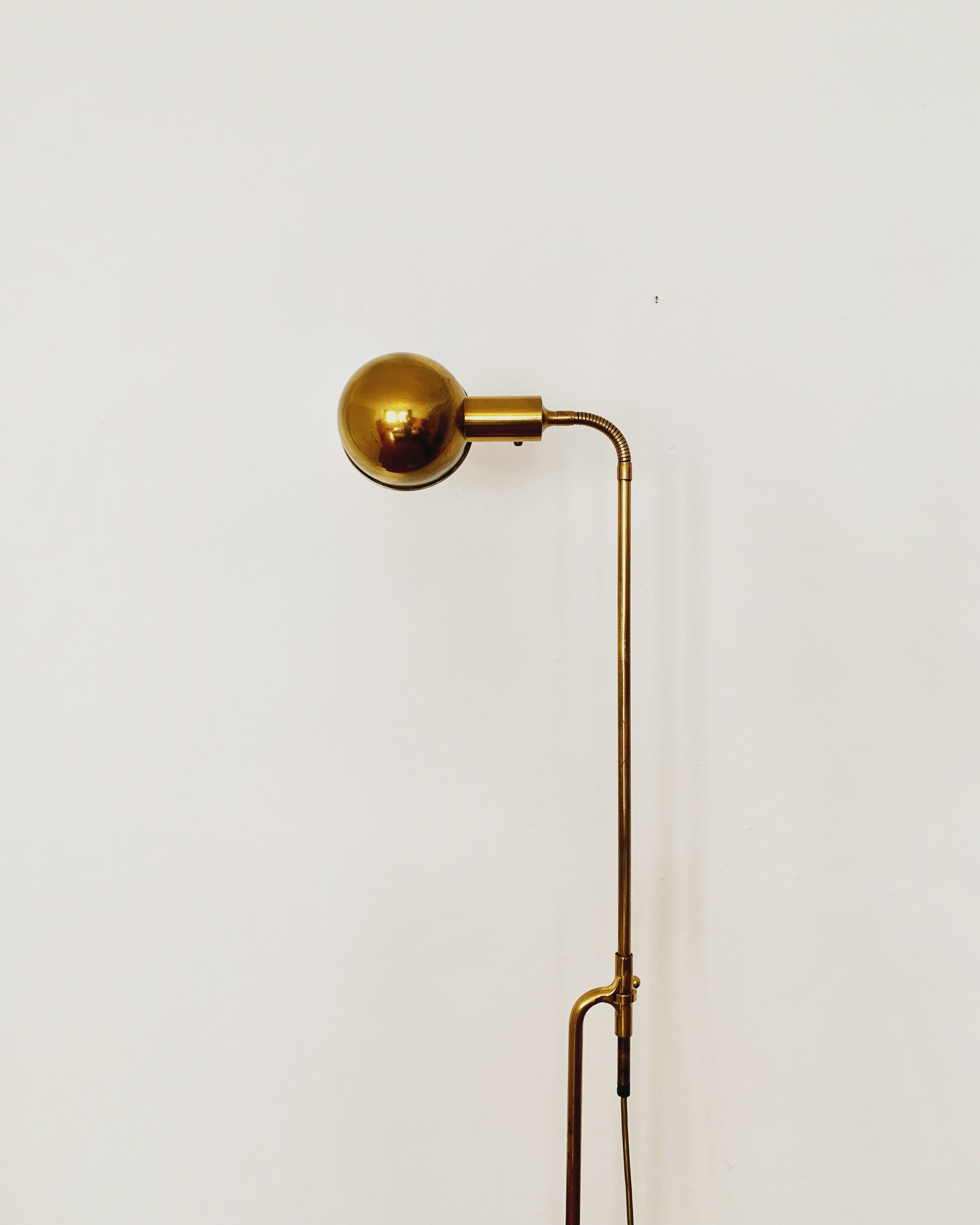 1970s adjustable BOLA brass floor or table lamp by Florian Schulz
