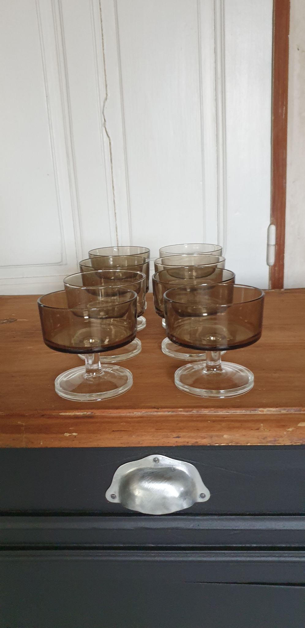 Set of eight glasses