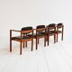 Teak and leather chairs, Denmark 1960s