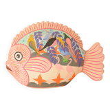 Decorative object pink fish tropical decor