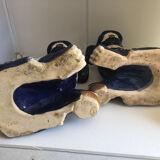 Vintage Chinese food dog ceramic Chinese blue and white dogs foo