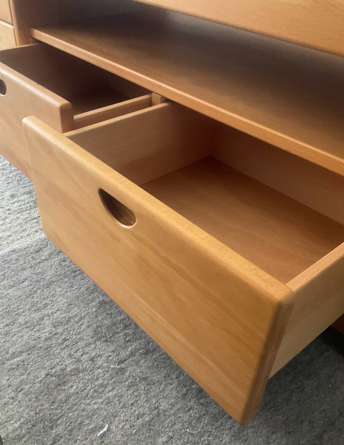 Danish TV cabinet in solid beech from the 70s-80s