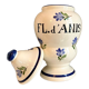Fl apothecary jar. hand-painted earthenware anis