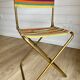 Pair of vintage Lafuma folding chairs model Chantazur Canvas 70s