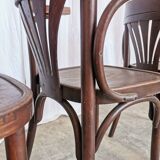Set of 4 Vintage Bentwood Dining Chair: Mid-Century Thonet Style Armchair