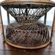 Fauteuil peacock en rotin , vers 1960
