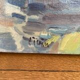 Oil on canvas Marine