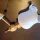 Brass wall light and satin glas vintage 50s-60s
