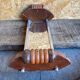 Aperitif Server Vintage Art Deco Wood + Aluminium + Mirror Base #D978