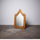 Miroir mural vintage tortue en rotin
brûlé bambou