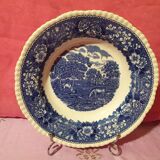 Set of 4 soup plates English Scenic Staffordshire Adams England