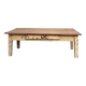 Large patinated farmhouse coffee table