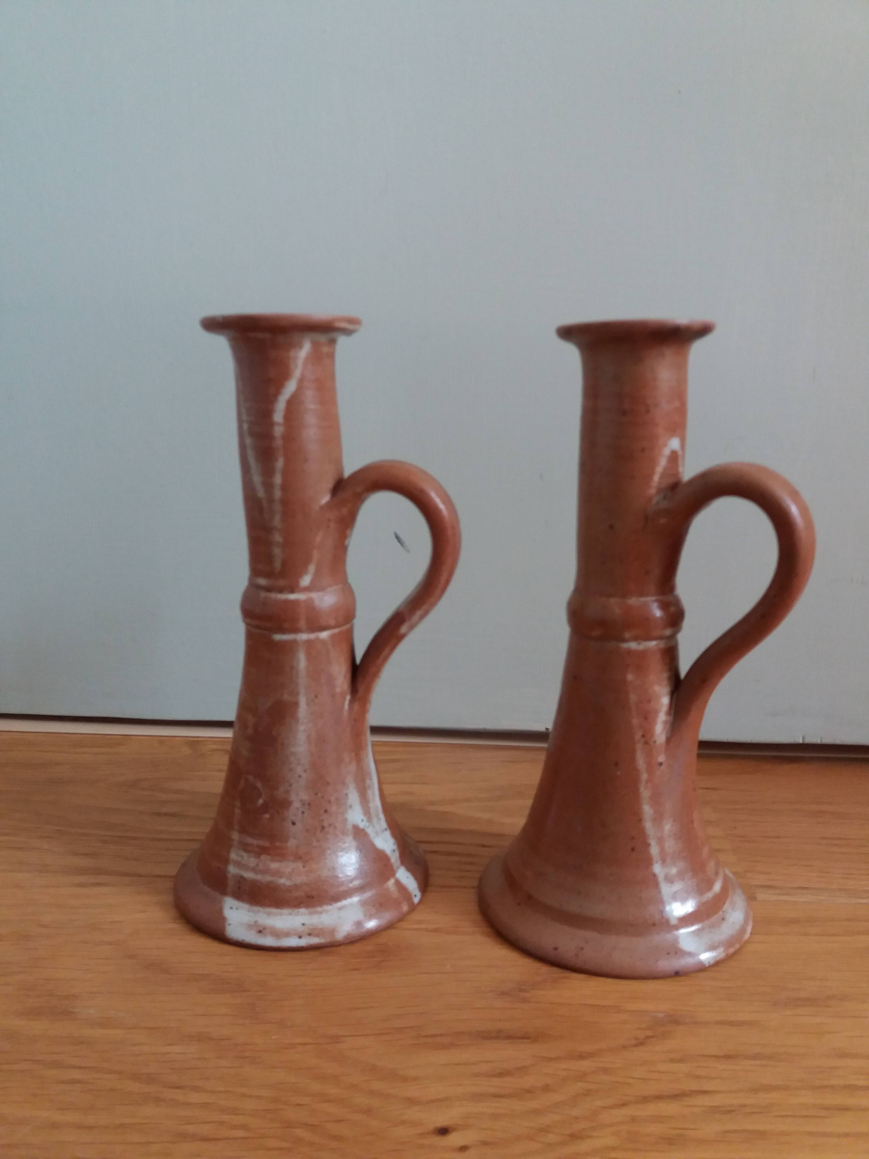 Stoneware candle holders