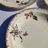 Clairefontaine earthenware plate and fruit bowl set, Saxe model