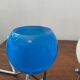 Pair of vintage candle holders 80s in stainless steel and glass paste